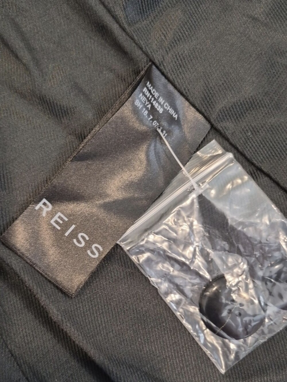 0/2 Reiss Neya Textured Tailored Fully Lined Blazer, Petrol Blue Hunter Green - Picture 12 of 14